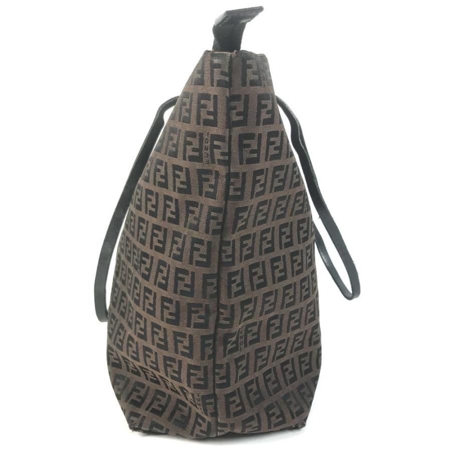 FENDI フェンディ 8BH025 ズッキーノ ロゴ カバン トートバッグ 肩掛け ヴィンテージ ショルダーバッグ ブラウン ユニセックス【中古】 | FENDI | 03