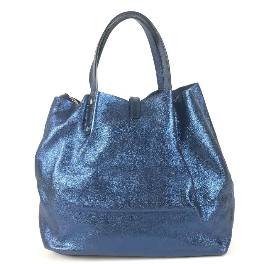TIFFANY&Co. ティファニー ロゴ ポーチ付き カバン トートバッグ メタリック ハンドバッグ ブルー ユニセックス【中古】 | TIFFANY&Co. | 02