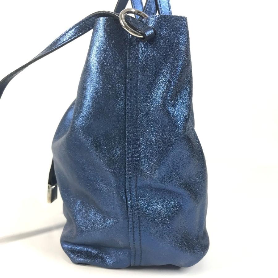 TIFFANY&Co. ティファニー ロゴ ポーチ付き カバン トートバッグ メタリック ハンドバッグ ブルー ユニセックス【中古】 | TIFFANY&Co. | 03