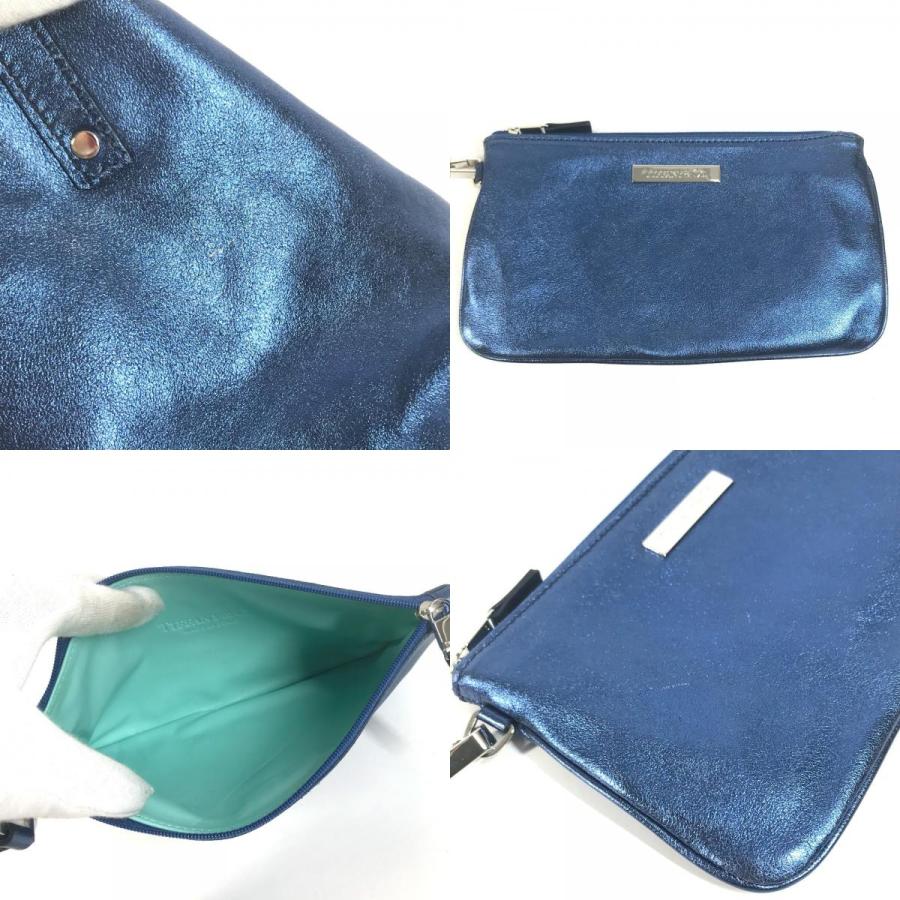 TIFFANY&Co. ティファニー ロゴ ポーチ付き カバン トートバッグ メタリック ハンドバッグ ブルー ユニセックス【中古】 | TIFFANY&Co. | 09