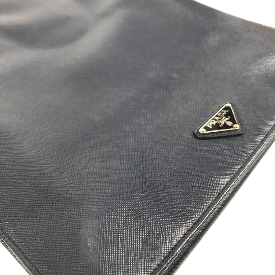 PRADA プラダ トライアングルロゴ 三角ロゴ プレート ハンドバッグ カバン 縦長 ビジネスバッグ ブルー ユニセックス【中古】 | PRADA | 05
