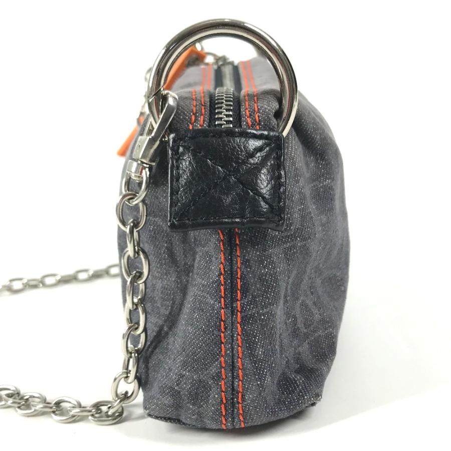 Dior ディオール ロゴ デニム メイクポーチ コスメポーチ ショルダーバッグ 斜め掛け フライトトロッター 化粧ポーチ ネイビー【中古】 |  | 02