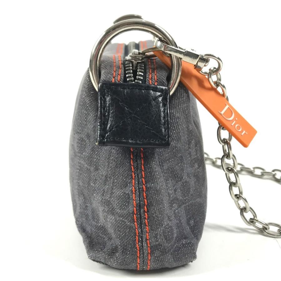 Dior ディオール ロゴ デニム メイクポーチ コスメポーチ ショルダーバッグ 斜め掛け フライトトロッター 化粧ポーチ ネイビー【中古】 |  | 03