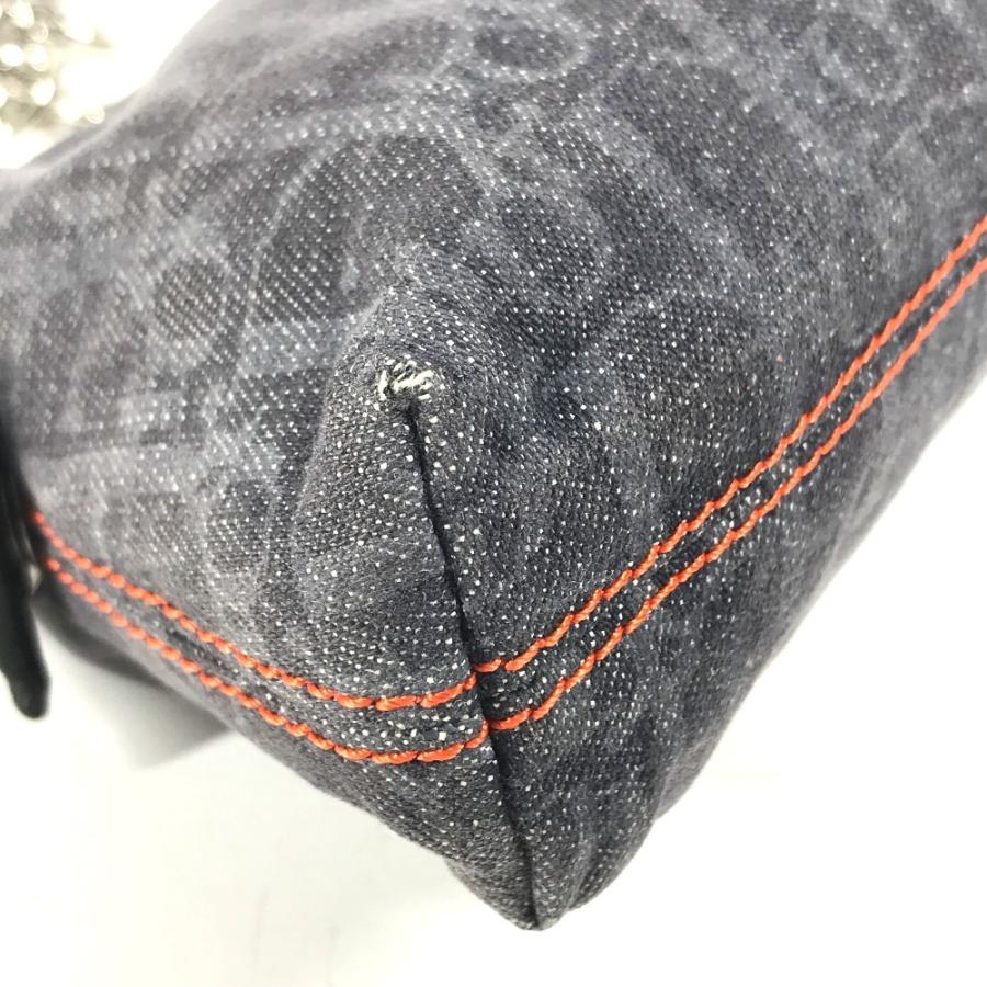 Dior ディオール ロゴ デニム メイクポーチ コスメポーチ ショルダーバッグ 斜め掛け フライトトロッター 化粧ポーチ ネイビー【中古】 |  | 06