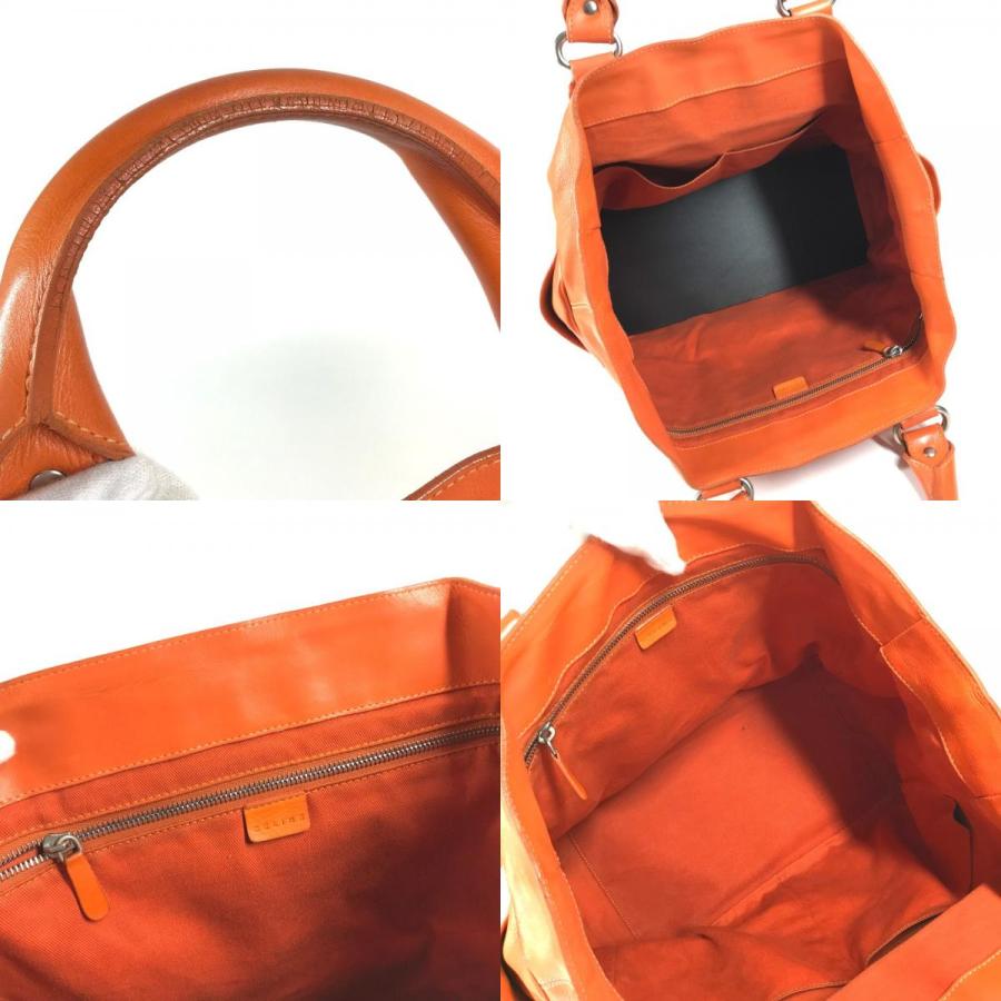 CELINE セリーヌ ブギーバッグ 大 カバン ショルダーバッグ ハンドバッグ 肩掛け トートバッグ オレンジ ユニセックス【中古】 | CELINE | 08
