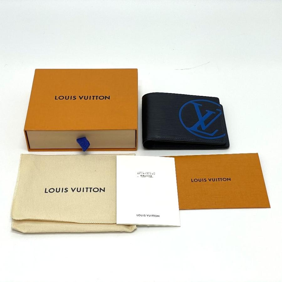 Louis Vuitton ルイヴィトン ｍ ポルトフォイユ ミュルティプル エピ 二つ折り財布 小銭入れなし ブルーマリーヌ ネイビー メンズ 新品同様 中古 S 1216 11 リファレンス コレクション 通販 Yahoo ショッピング
