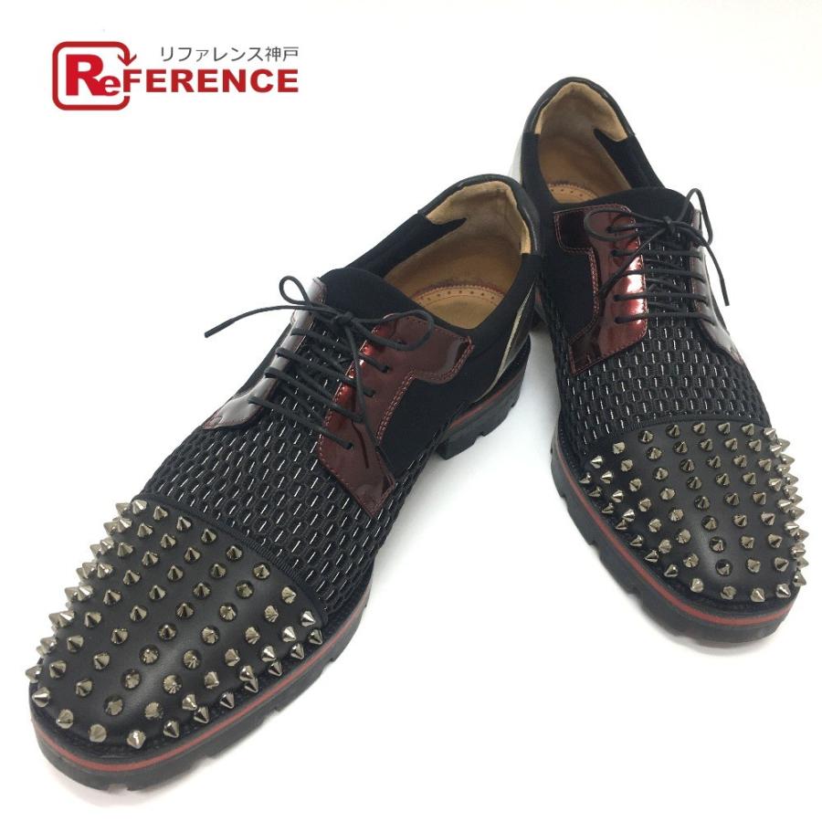 保存版 Christian Louboutin クリスチャンルブタン レザーシューズ スパイクスタッズ ドレスシューズ ブラック シルバー メンズ 中古 S 19 リファレンス コレクション 通販 Yahoo ショッピング 再再販 Www Vittal Com Ar