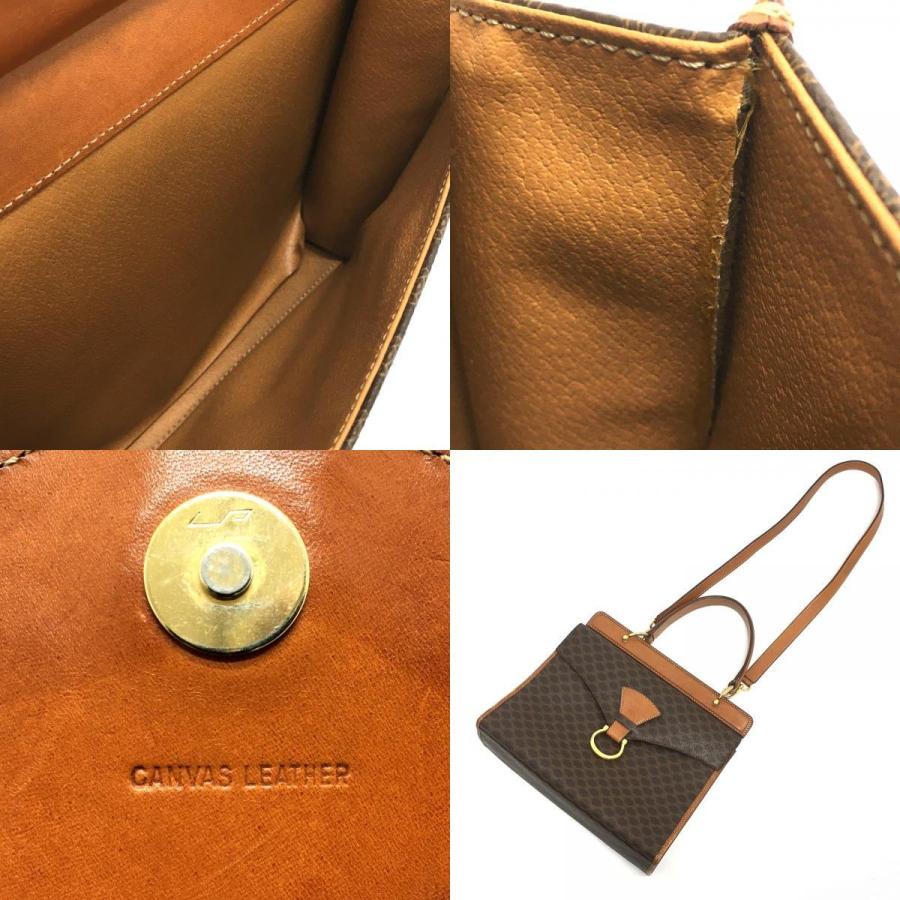 CELINE セリーヌ マカダム ワンハンドル 2WAY ハンドバッグ ショルダーバッグ PVCレザー レディース ブラウン | CELINE | 09