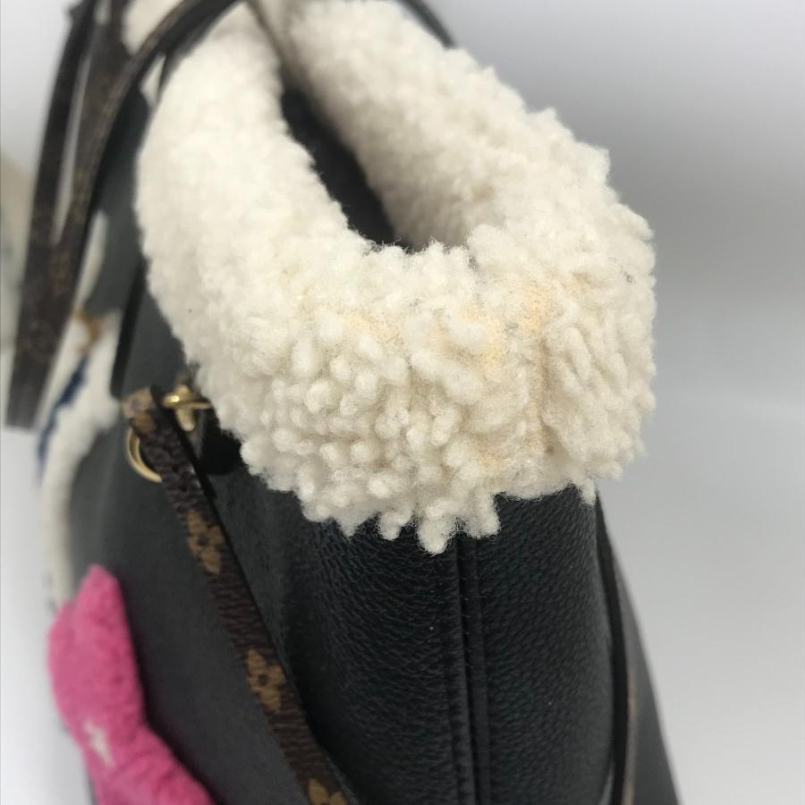 LOUIS VUITTON ルイヴィトン M56960 シアリング モノグラムフラワー ネヴァーフルMM モコモコ トートバッグ カーフレザー ブラック【中古】 | LOUIS VUITTON | 06