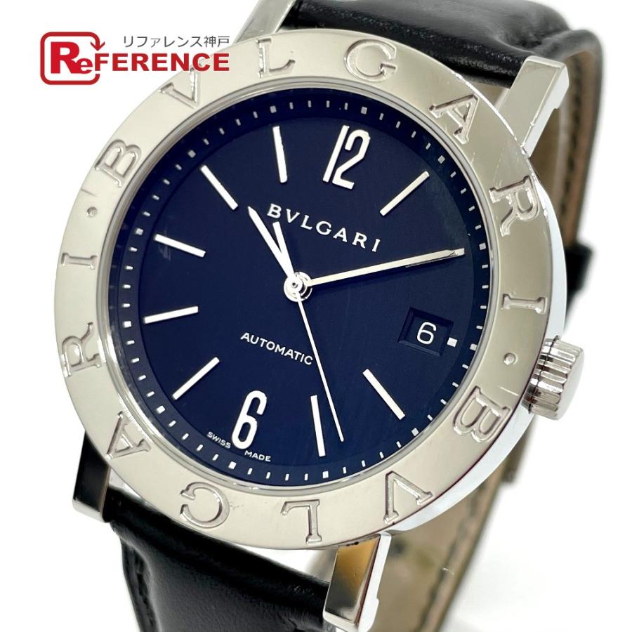 Bvlgari ブルガリ 38sl デイト ブルガリブルガリ メンズ腕時計 Ss 革ベルト メンズ シルバー シルバー S 29 リファレンス コレクション 通販 Yahoo ショッピング