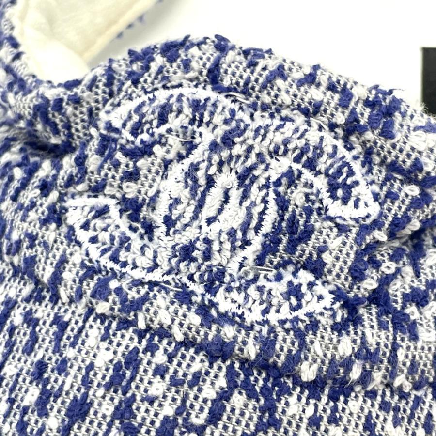 CHANEL シャネル CCココマーク サンバイザー 16P サンバイザー コットン レディース ブルー×ホワイト | CHANEL | 04