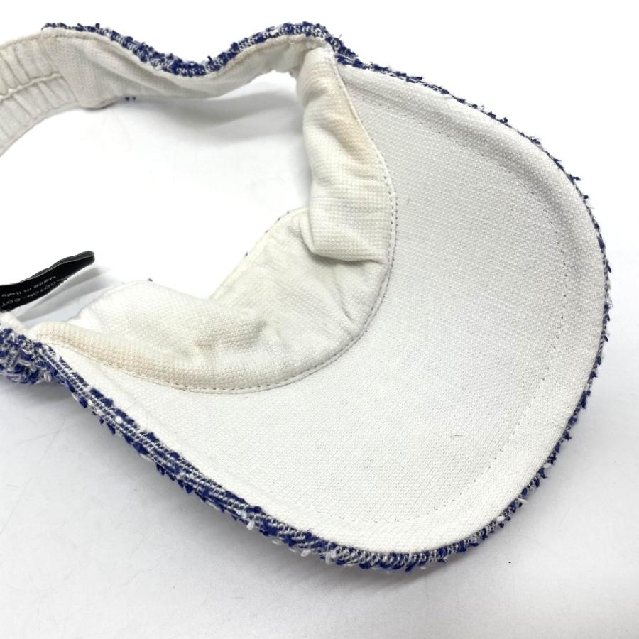 CHANEL シャネル CCココマーク サンバイザー 16P サンバイザー コットン レディース ブルー×ホワイト | CHANEL | 06