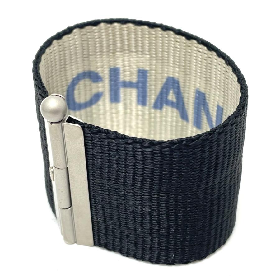 CHANEL シャネル ロゴ 99S ヴィンテージ ブレスレット ナイロン レディース シルバー系×ブルー | CHANEL | 03