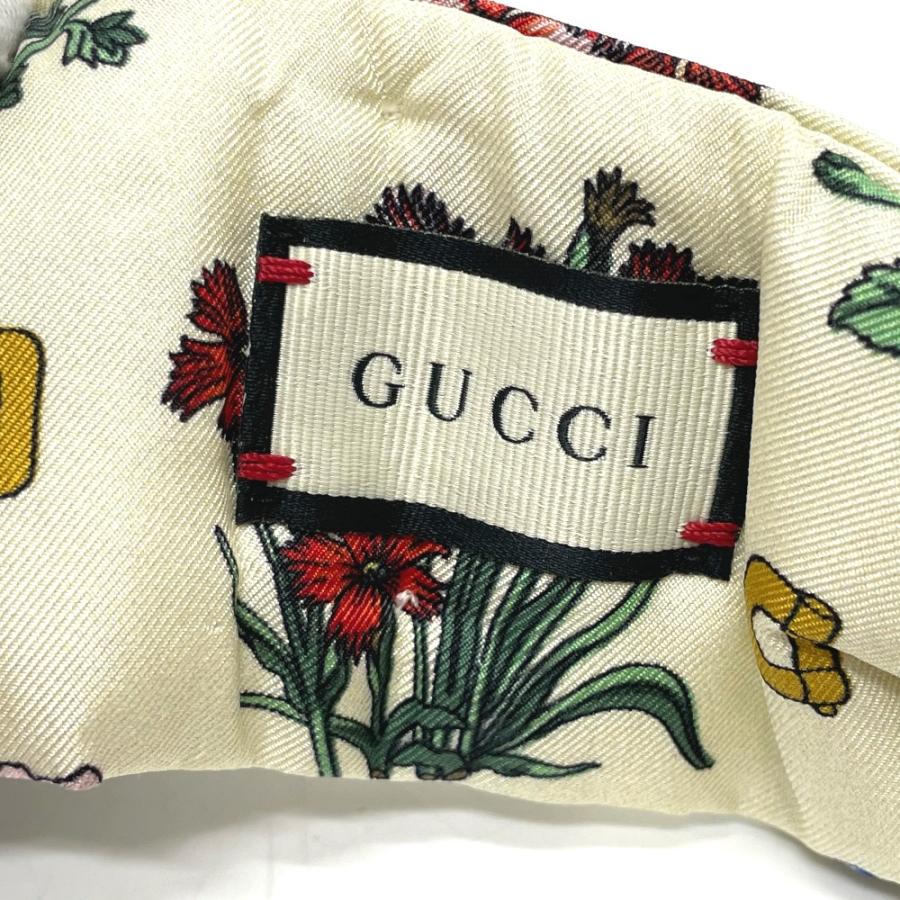 GUCCI（グッチ） フラワー バンダナ ヘアバンド シルク/ポリエステル