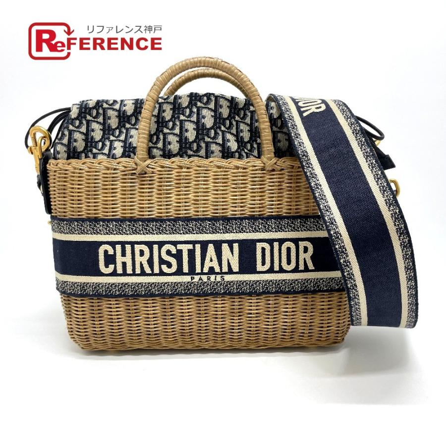 新品同様 Dior ディオール オブリーク トロッター かごバッグ