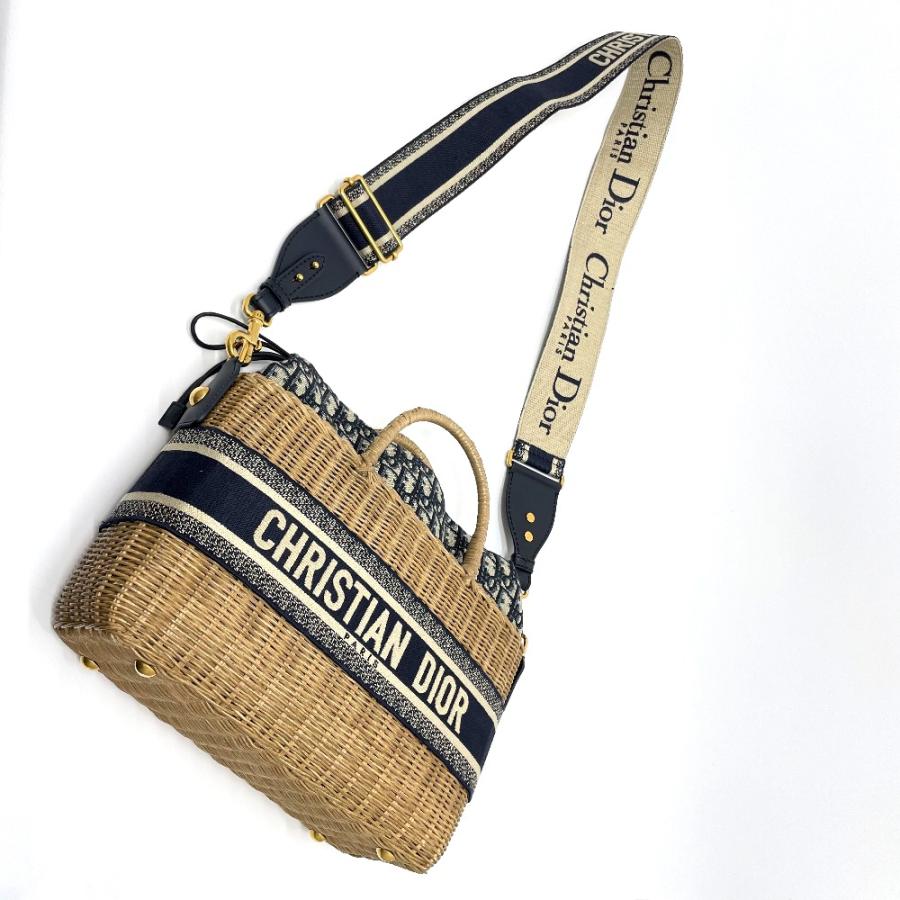 新品同様 Dior ディオール オブリーク トロッター かごバッグ