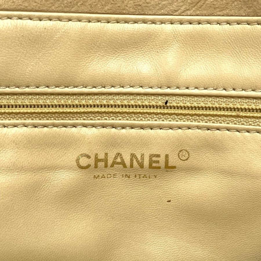 CHANEL シャネル CC ココマーク モコモコ ハンドバッグ ムートン/レザー レディース ベージュ×ゴールド金具 | CHANEL | 10