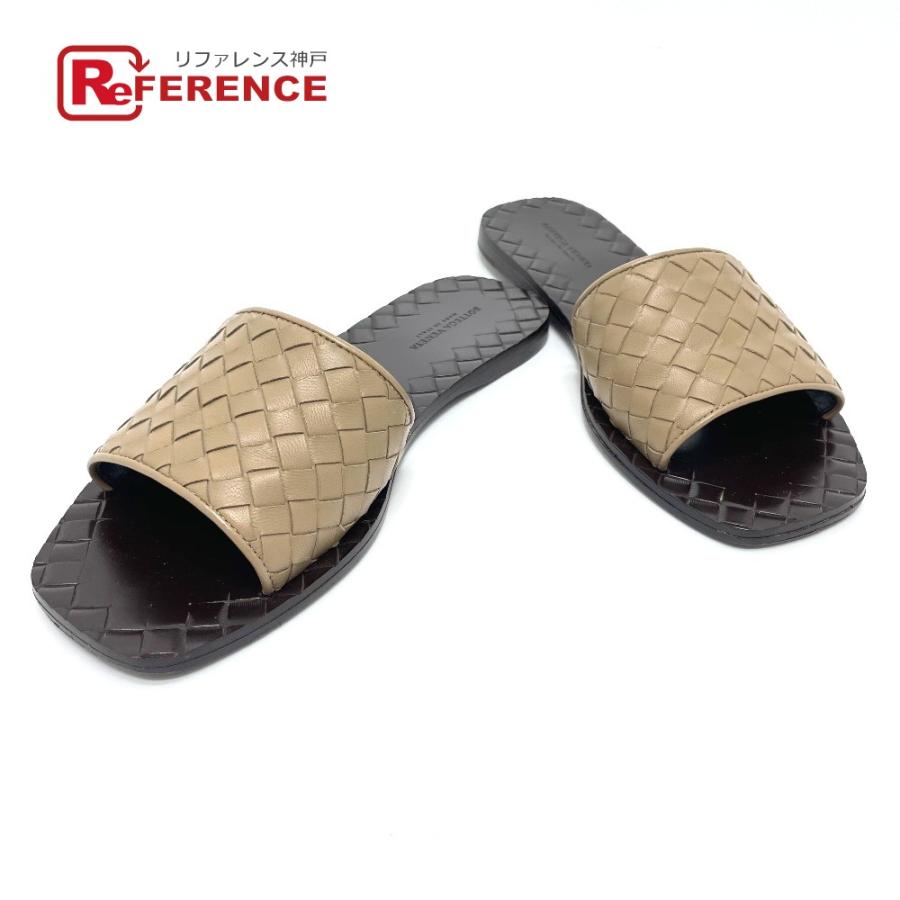 BOTTEGA VENETA ボッテガヴェネタ 409276 イントレチャート ミュール サンダル レザー レディース ブラウン  :S-210922-22:リファレンス コレクション - 通販 - Yahoo!ショッピング