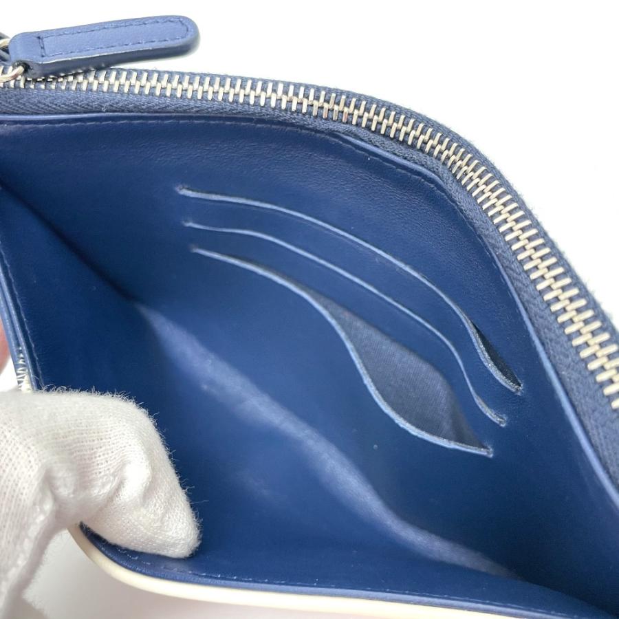 美品 CHANEL シャネル CC ココマーク フリンジ 財布 カードケース ラムスキン レディース ブルー×ホワイト×レッド | CHANEL | 07