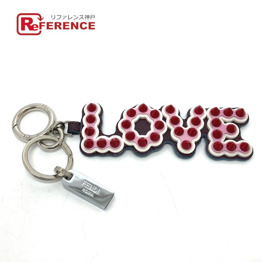 FENDI フェンディ 12473513 スタッズ USB付 カバン キーリング チャーム ロゴ キーホルダー マルチカラー レディース【中古】 | FENDI