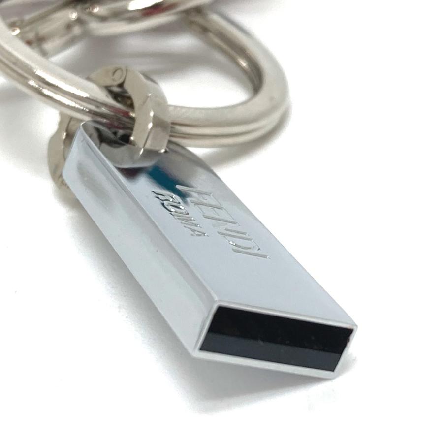 FENDI フェンディ 12473513 スタッズ USB付 カバン キーリング チャーム ロゴ キーホルダー マルチカラー レディース【中古】 | FENDI | 06