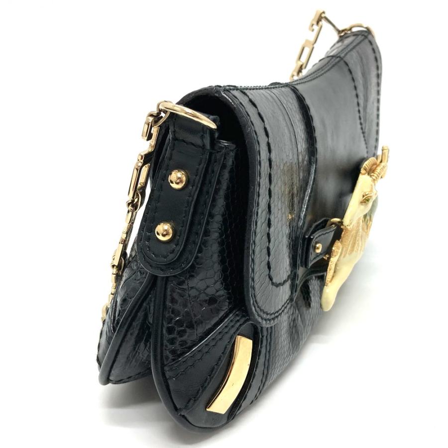 DOLCE&GABBANA ドルチェアンドガッバーナ 星座 モチーフ Capricorn ハンドバッグ ショルダーバッグ レザー ブラック レディース【中古】 |  | 04