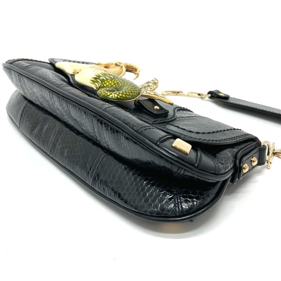 DOLCE&GABBANA ドルチェアンドガッバーナ 星座 モチーフ Capricorn ハンドバッグ ショルダーバッグ レザー ブラック レディース【中古】 |  | 05