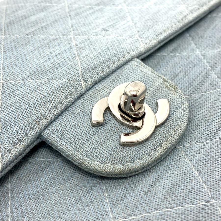 CHANEL シャネル CC ココマーク マトラッセ25 シングルチェーン チェーンバッグ ショルダーバッグ ジャージ ブルー レディース【中古】 | CHANEL | 04