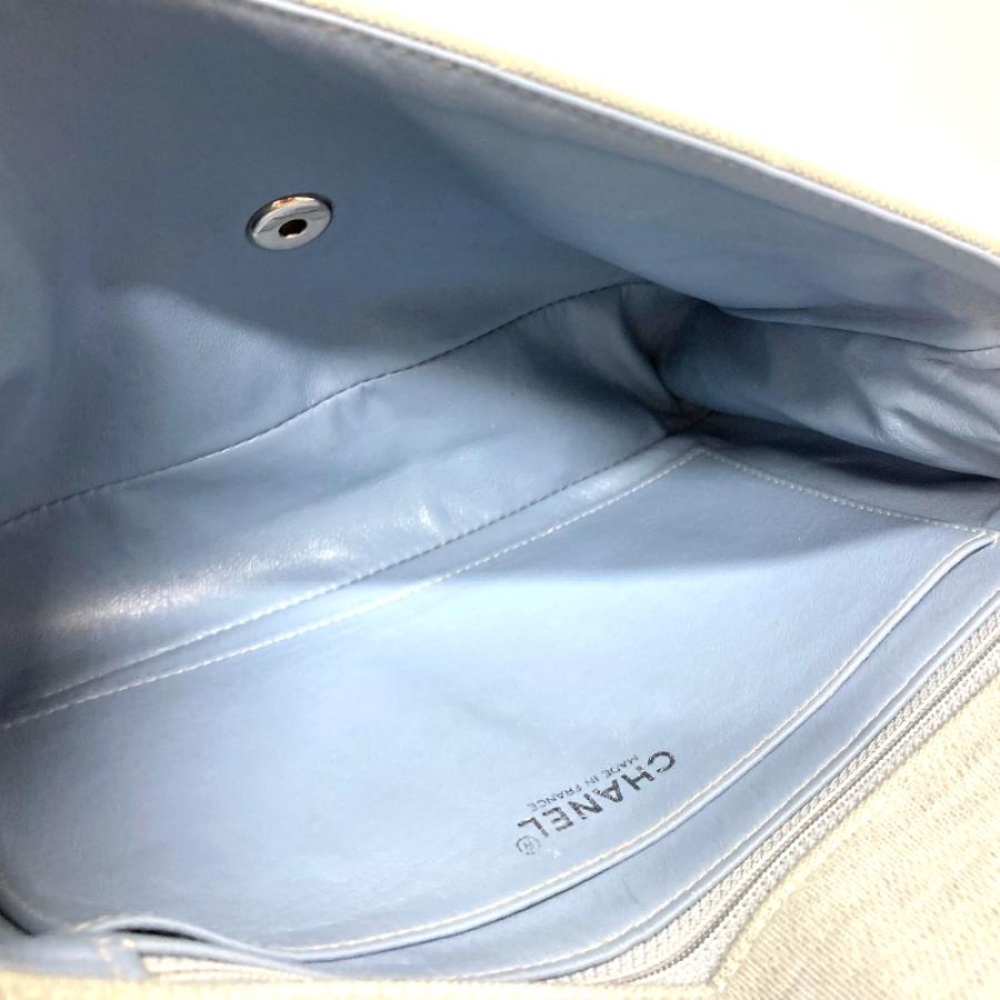 CHANEL シャネル CC ココマーク マトラッセ25 シングルチェーン チェーンバッグ ショルダーバッグ ジャージ ブルー レディース【中古】 | CHANEL | 05