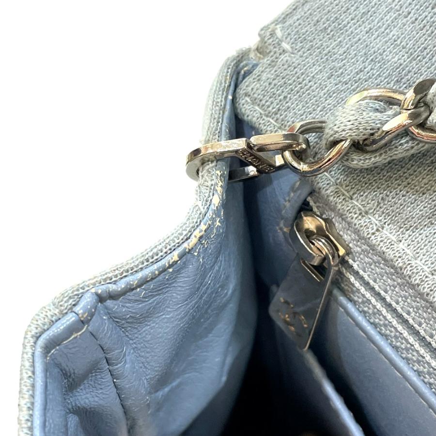CHANEL シャネル CC ココマーク マトラッセ25 シングルチェーン チェーンバッグ ショルダーバッグ ジャージ ブルー レディース【中古】 | CHANEL | 06