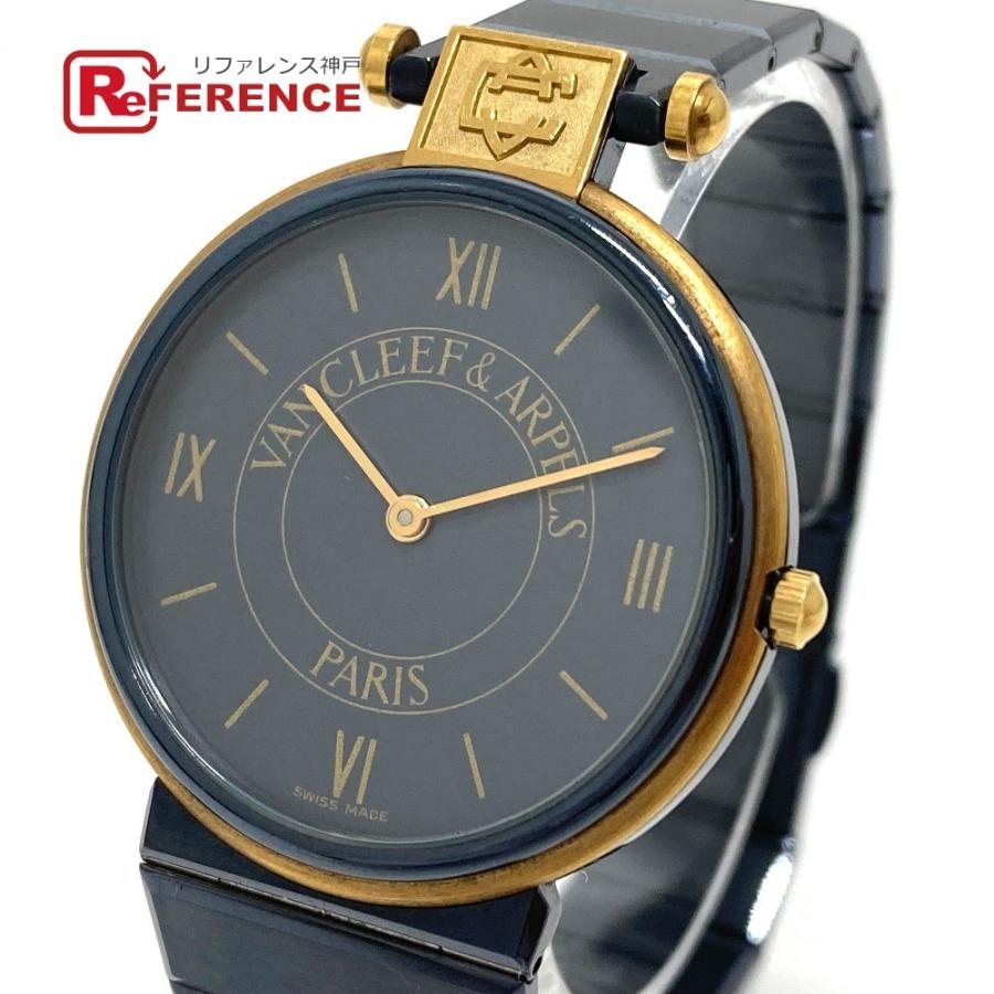 Van Cleef & Arpels ヴァンクリーフ＆アーペル 43106 ラコレクション クォーツ 腕時計 SS ネイビー×ゴールド メンズ【中古】  :S-220325-30:リファレンス コレクション - 通販 - Yahoo!ショッピング