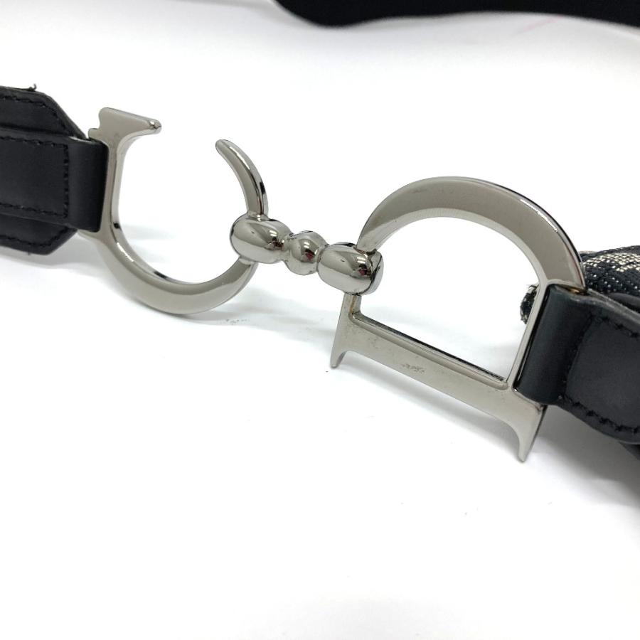 Christian Dior クリスチャンディオール トロッター サドルバッグ 斜め掛け ショルダーバッグ グレー×ブラック レディース【中古】 |  | 02