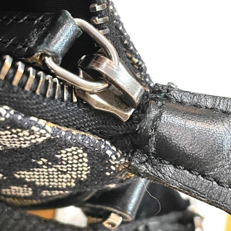 Christian Dior クリスチャンディオール トロッター サドルバッグ 斜め掛け ショルダーバッグ グレー×ブラック レディース【中古】 |  | 08