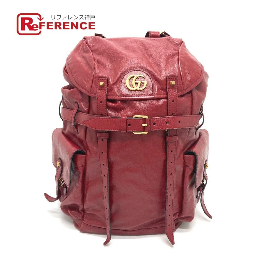 GUCCI グッチ 526908 GGマーモント リベル タイガー キャットヘッド バックパック リュックサック レザー レッド メンズ【中古】  :S-220415-1:リファレンス コレクション - 通販 - Yahoo!ショッピング