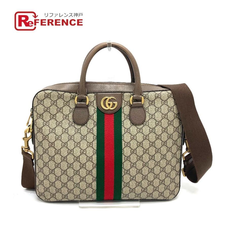 GUCCI グッチ 574793 GGスプリーム オフィディア 2Way ハンドバッグ ビジネスバッグ GGスプリームキャンバス ベージュ  メンズ【中古】 :S-220429-22:リファレンス コレクション - 通販 - Yahoo!ショッピング