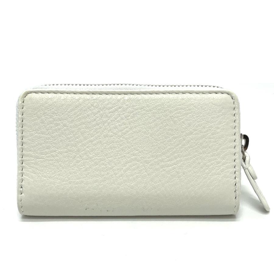美品 BALENCIAGA バレンシアガ 516373 ロゴ エブリデイ カードケース 革小物 コインケース レザー ホワイト ユニセックス【中古】 | BALENCIAGA | 01