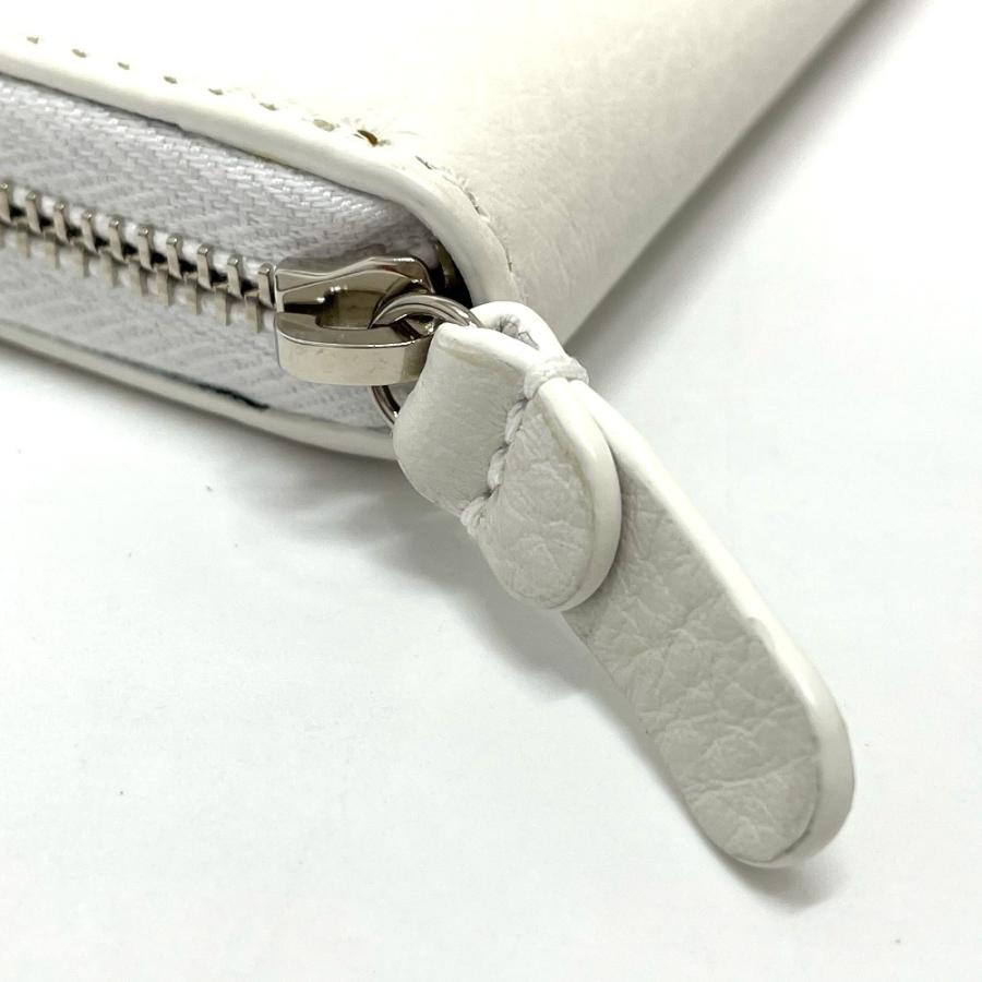 美品 BALENCIAGA バレンシアガ 516373 ロゴ エブリデイ カードケース 革小物 コインケース レザー ホワイト ユニセックス【中古】 | BALENCIAGA | 04