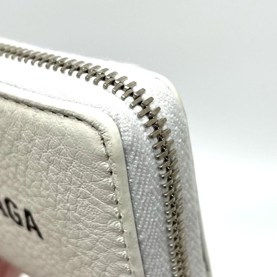 美品 BALENCIAGA バレンシアガ 516373 ロゴ エブリデイ カードケース 革小物 コインケース レザー ホワイト ユニセックス【中古】 | BALENCIAGA | 06