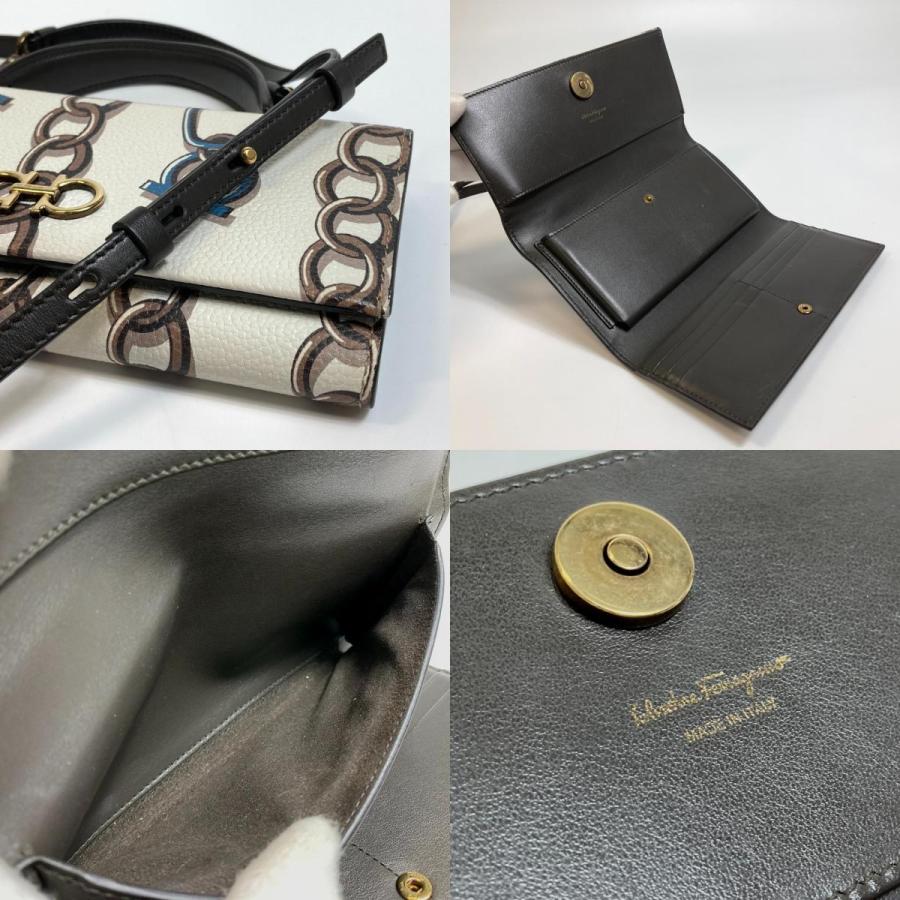 Salvatore Ferragamo サルヴァトーレフェラガモ ガンチーニ 2WAY ショルダーバッグ ハンドバッグ レザー ホワイト系 レディース【中古】 |  | 08