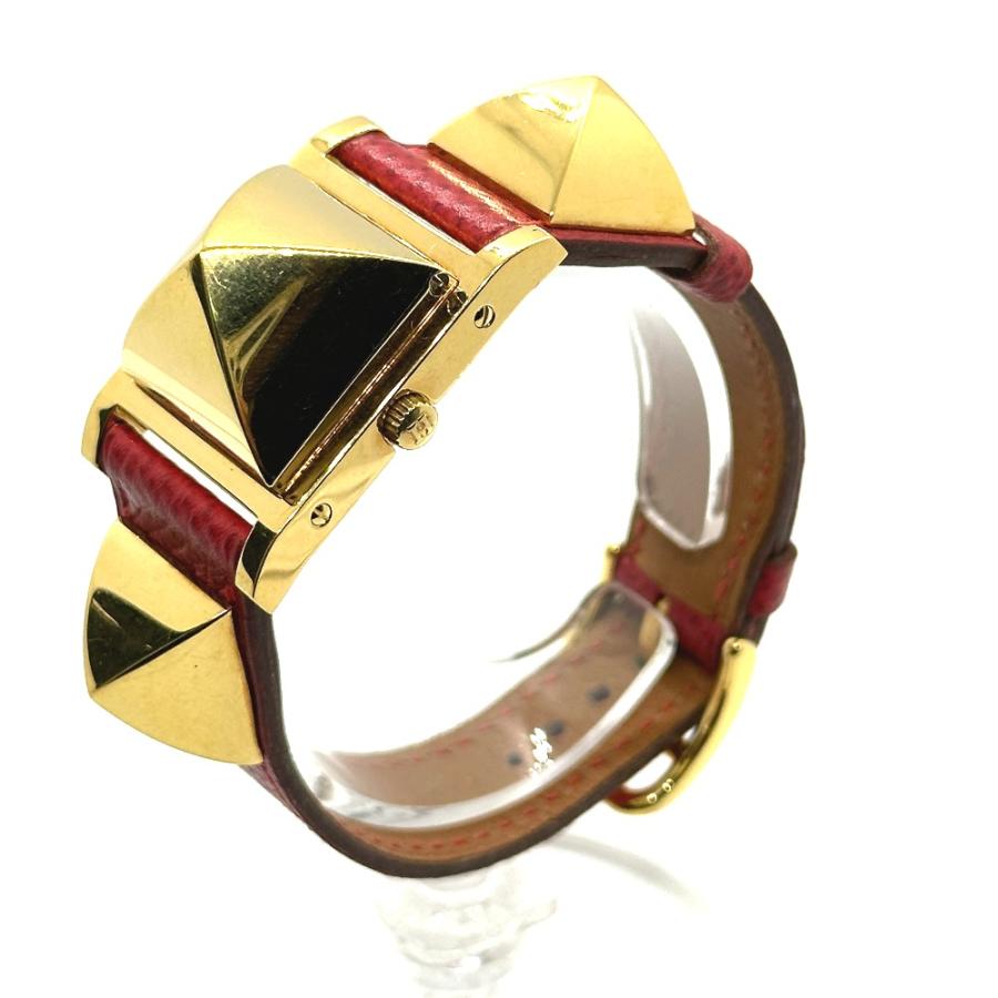 HERMES エルメス メドール クオーツ ブレスレットウォッチ 腕時計 GP M○刻 ゴールド レディース【中古】 | HERMES | 01