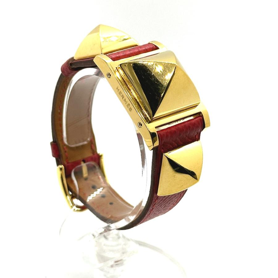 HERMES エルメス メドール クオーツ ブレスレットウォッチ 腕時計 GP M○刻 ゴールド レディース【中古】 | HERMES | 02
