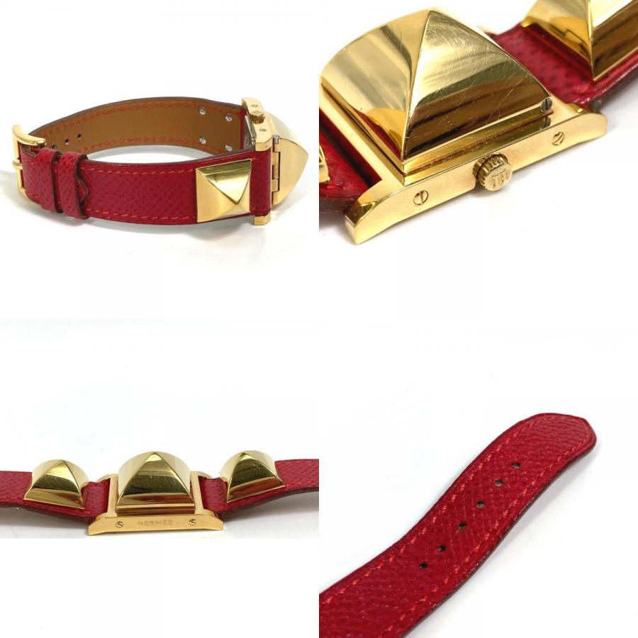 HERMES エルメス メドール クオーツ ブレスレットウォッチ 腕時計 GP M○刻 ゴールド レディース【中古】 | HERMES | 08