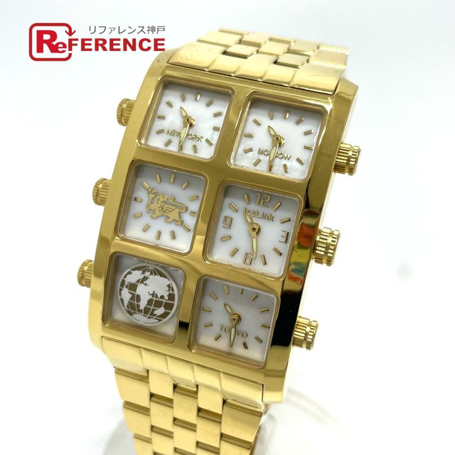 ICE LINK アイスリンク D509.149S ジェネレーション 4タイムゾーン クオーツ 腕時計 SS ゴールド メンズ【中古】  :S-230120-3:リファレンス コレクション - 通販 - Yahoo!ショッピング