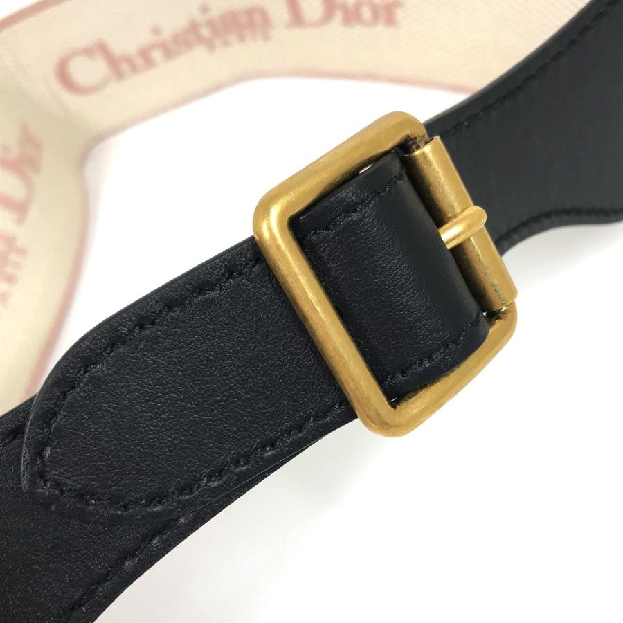 Dior ディオール エンブロイダリー ロゴ 太ベルト 幅広 ベルト 