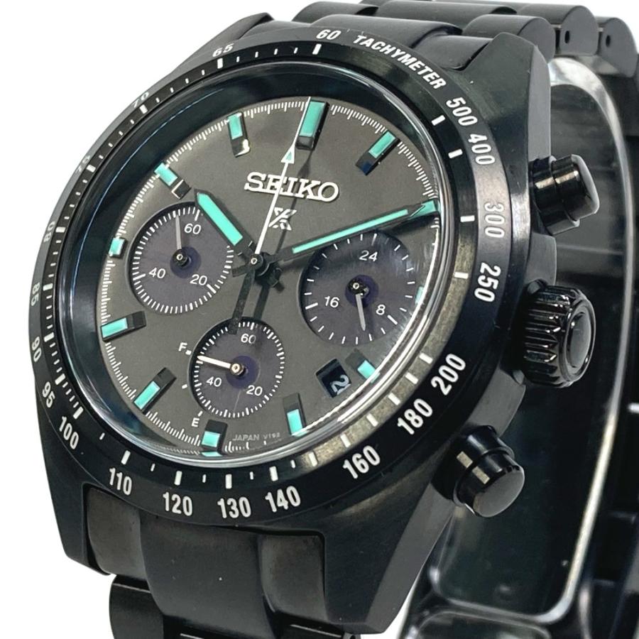 SEIKO セイコー SBDL103 プロスペックス スピードタイマー ソーラー デイト 腕時計 SS ブラック メンズ【中古】新品同様 | SEIKO | 01