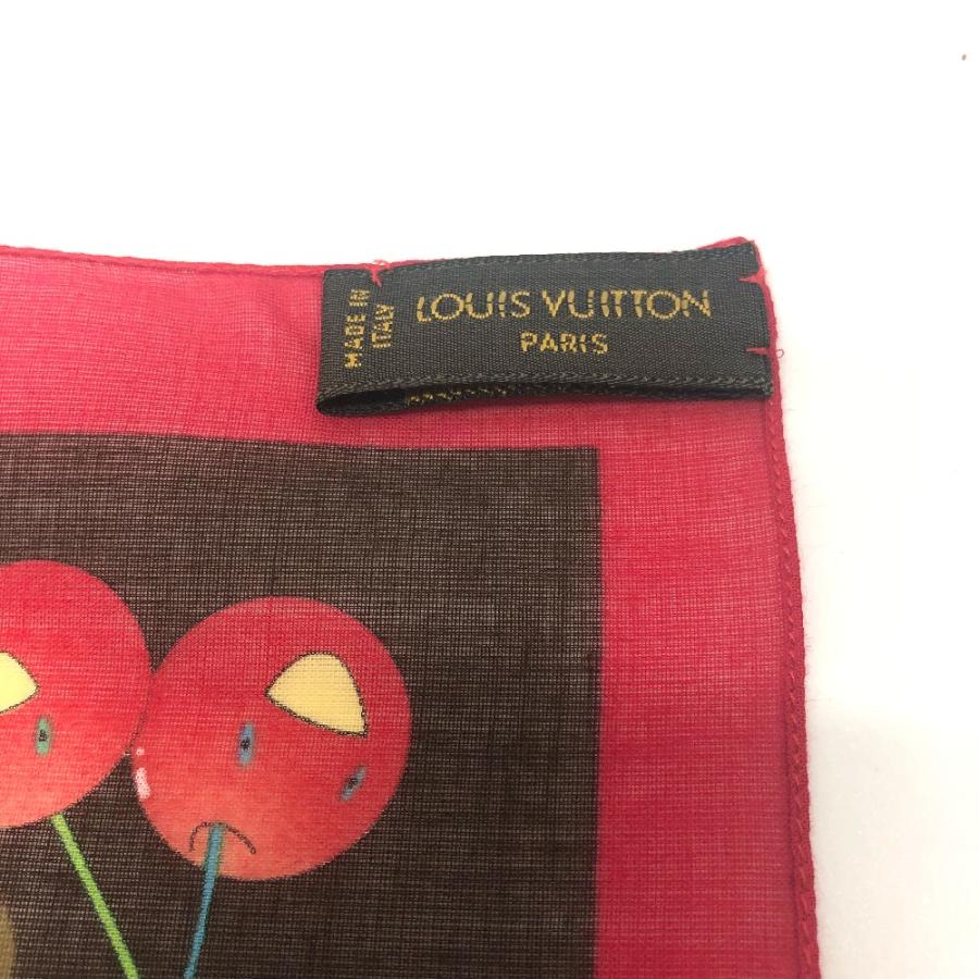 LOUIS VUITTON ルイヴィトン モノグラム チェリー スカーフ ハンカチ コットン ブラウン レディース【中古】 | LOUIS VUITTON | 04