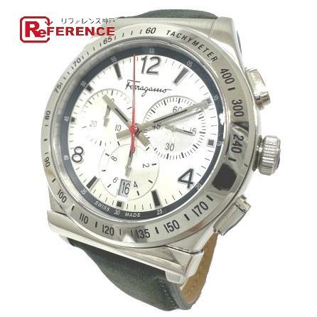 Salvatore Ferragamo サルヴァトーレフェラガモ SFDK006 クロノグラフ フェラガモ1898 クォーツ デイト 腕時計 SS シルバー メンズ【中古】 | 