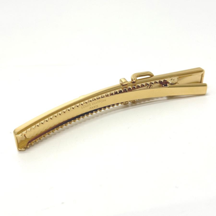 LOUIS VUITTON ルイヴィトン M00566 モノグラム バレッタ ループ ヘアアクセサリー バレッタ GP ブラウン レディース【中古】の画像