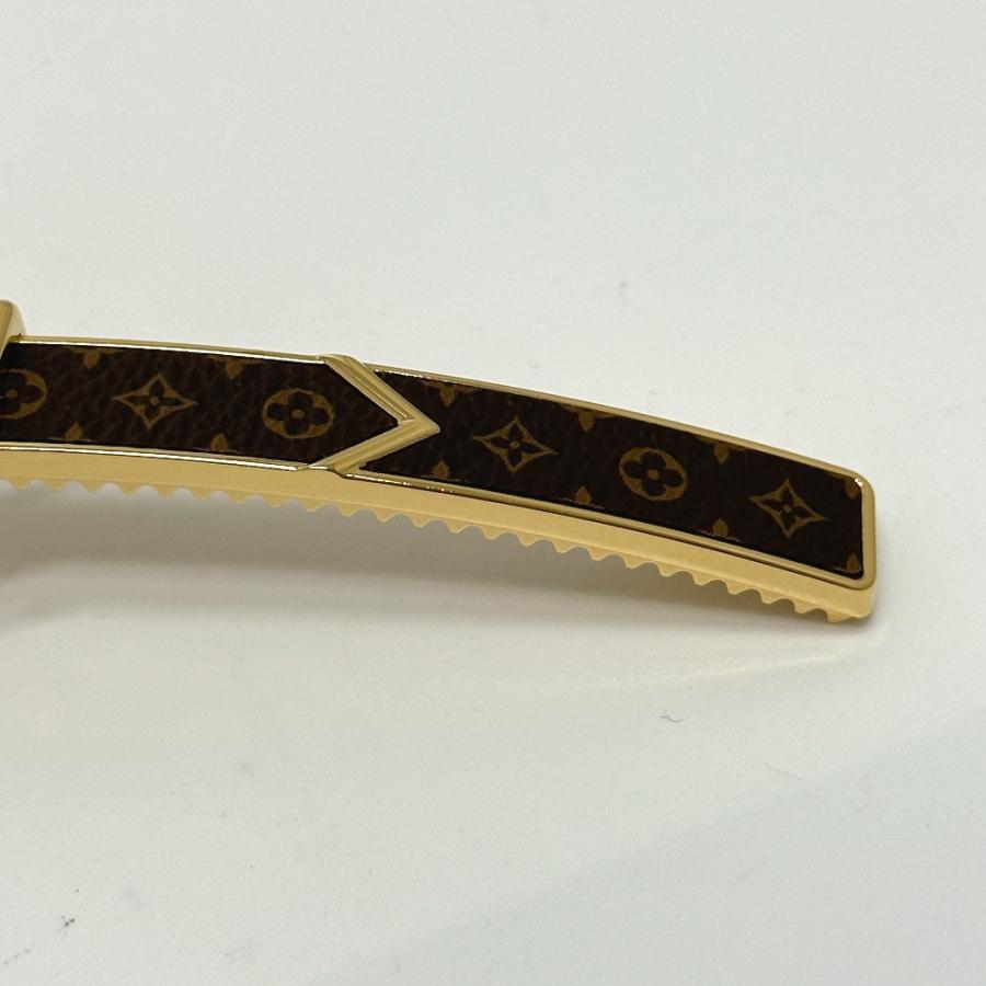LOUIS VUITTON ルイヴィトン M00566 モノグラム バレッタ ループ ヘアアクセサリー バレッタ GP ブラウン レディース【中古】の画像