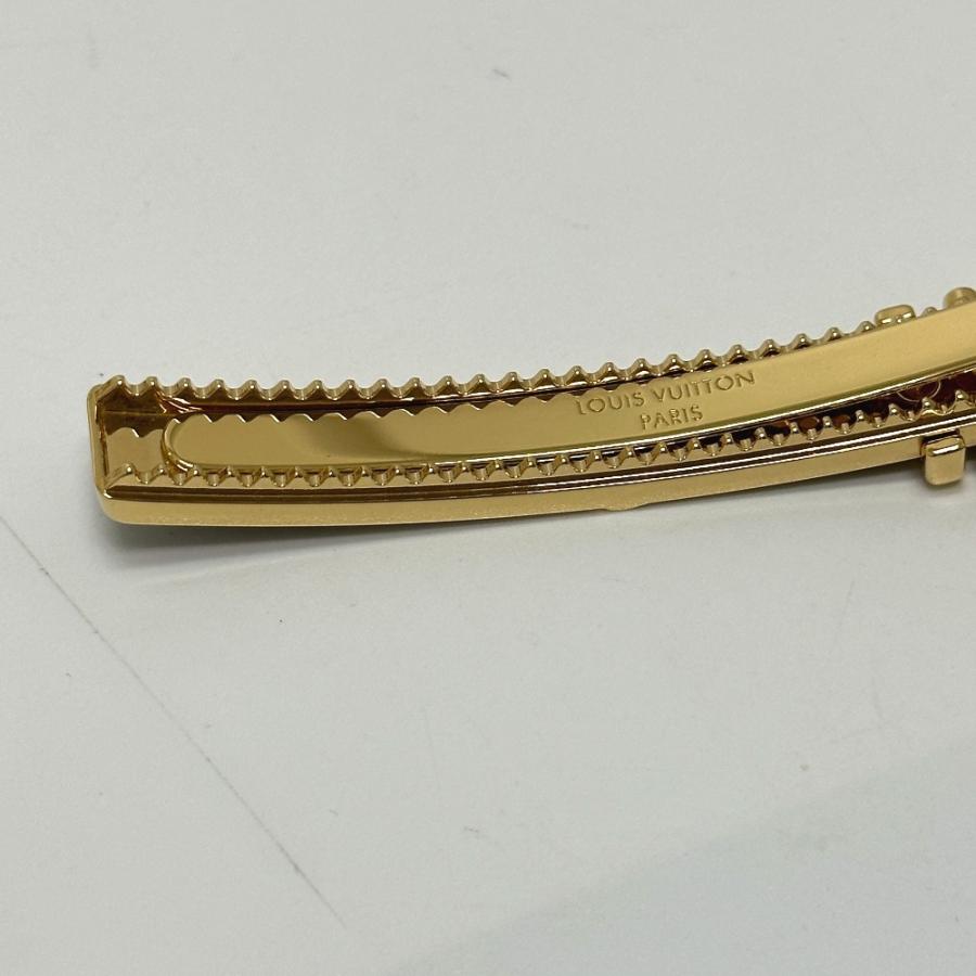 LOUIS VUITTON ルイヴィトン M00566 モノグラム バレッタ ループ ヘアアクセサリー バレッタ GP ブラウン レディース【中古】の画像